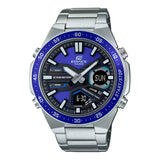 Casio Edifice Analog Digital Stainless Steel Silver Chain Watch EFV-C110D-2AVDF