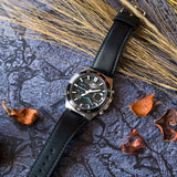 Casio Edifice Analog Digital Stainless Steel Silver Leather Belt Watch EFV-C110L-1AVDF