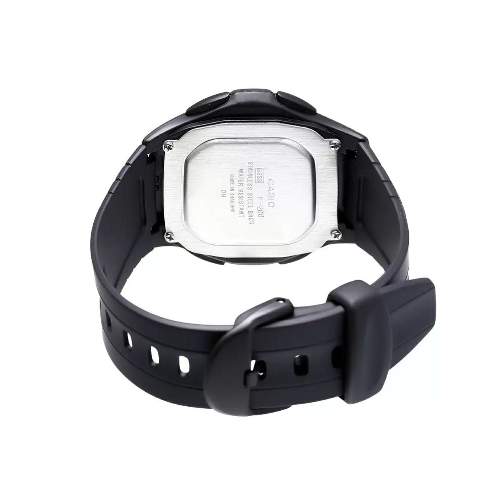 Casio Youth Dual Time Resin Belt Watch F-200W-1ADF