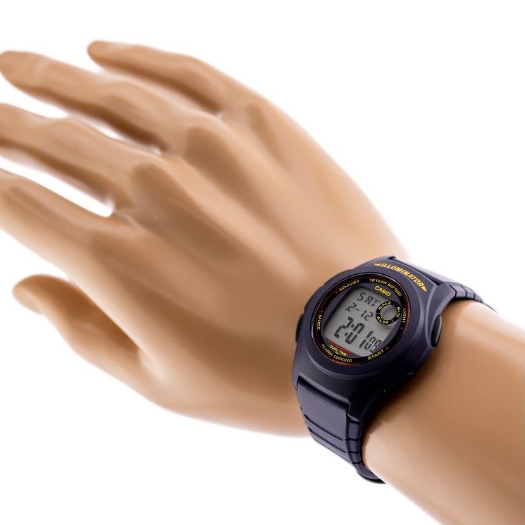 Casio Youth Dual Time Resin Belt Watch F-200W-2ADF