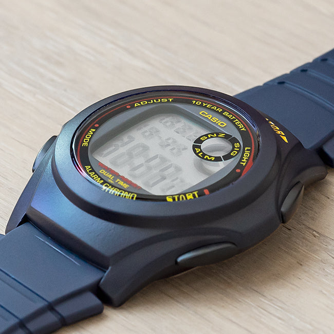 Casio Youth Dual Time Resin Belt Watch F-200W-2ADF