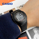 Casio Youth Dual Time Resin Belt Watch F-200W-9ADF