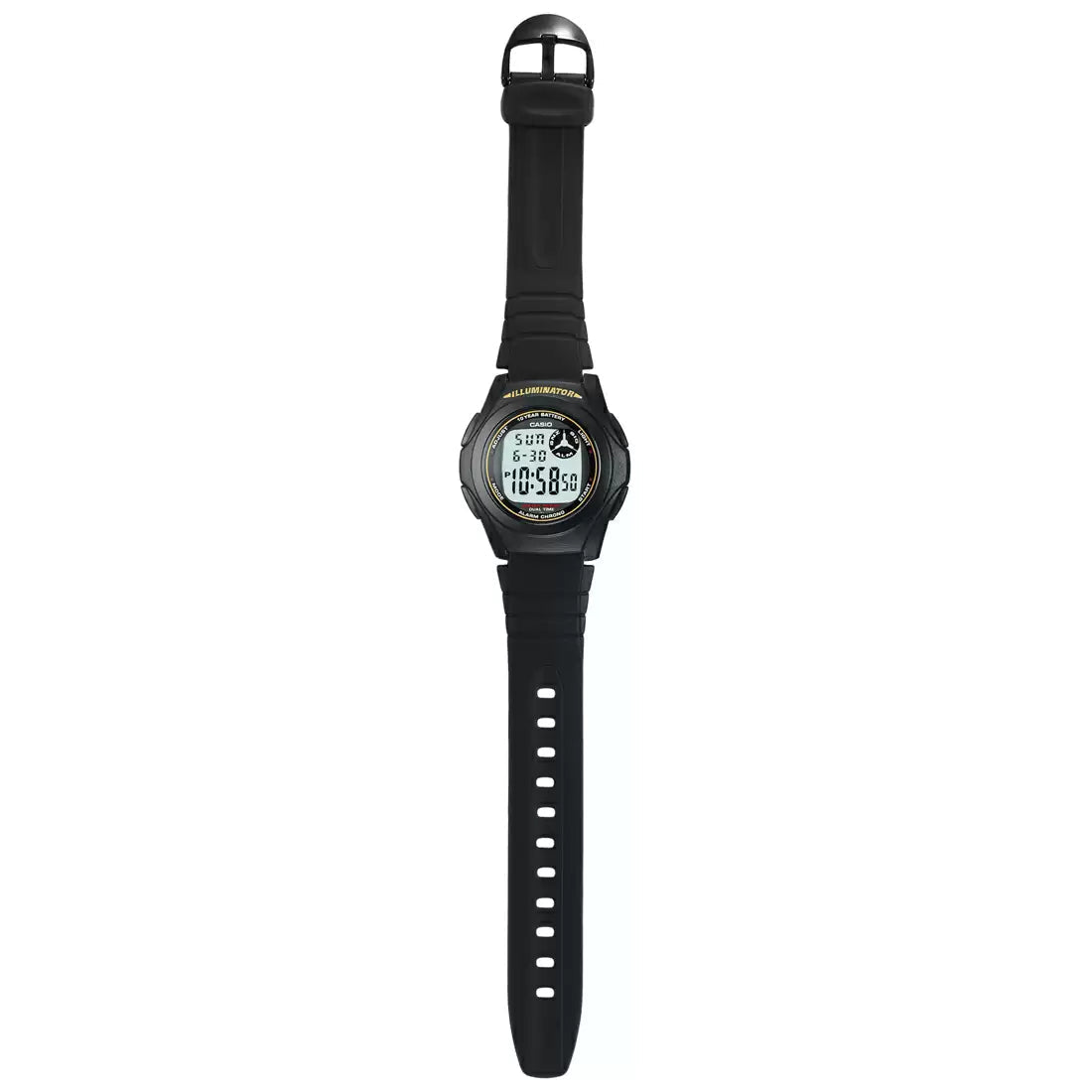 Casio Youth Dual Time Resin Belt Watch F-200W-9ADF
