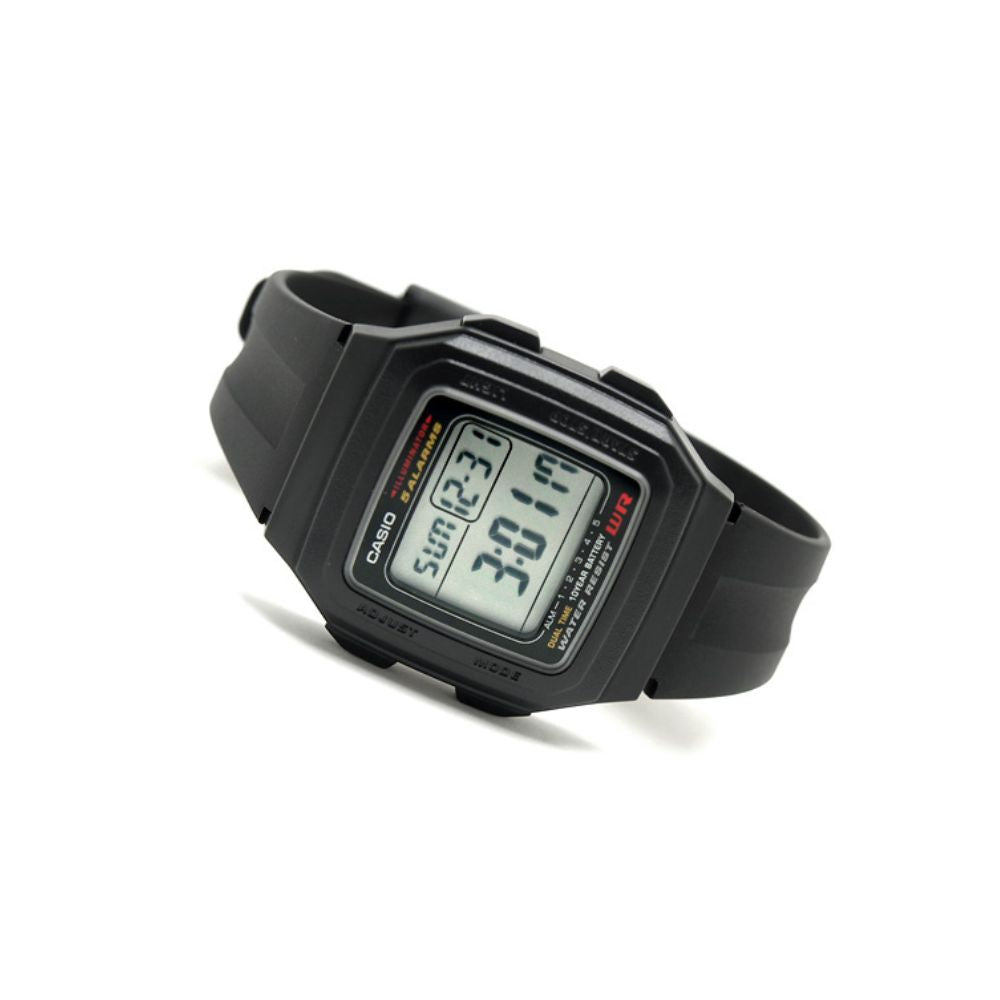 Casio Youth Dual Time Digital Resin Belt Watch F-201WA-1ADF
