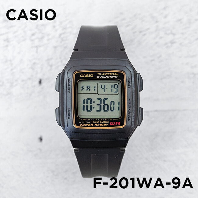 Casio Youth Dual Time Digital Resin Belt Watch F-201WA-9ADF