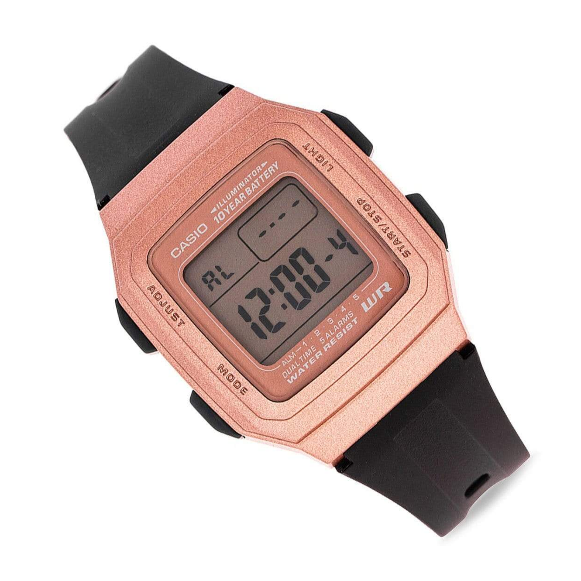 Casio Youth Dual Time Digital Resin Belt Watch F-201WAM-5AVDF