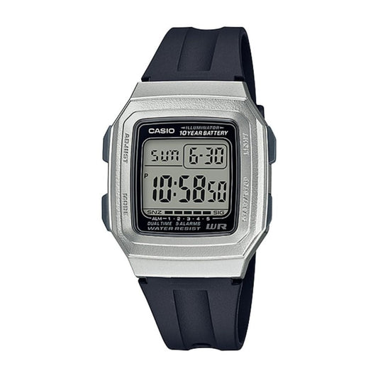 Casio Youth Dual Time Digital Resin Belt Watch F-201WAM-7AVDF