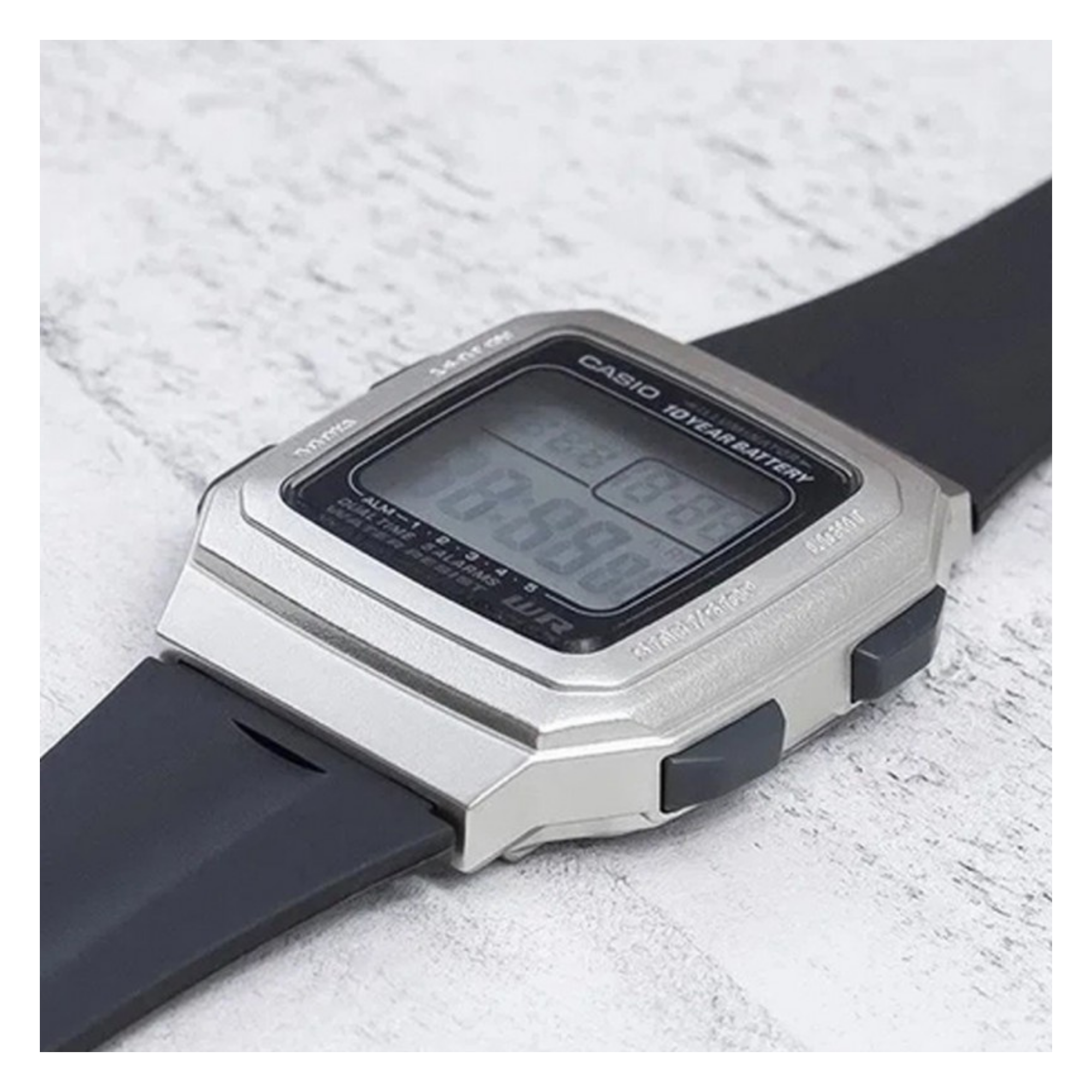 Casio Youth Dual Time Digital Resin Belt Watch F-201WAM-7AVDF