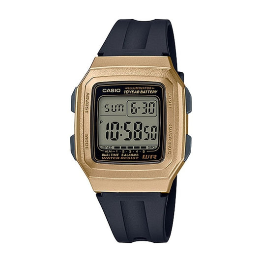 Casio Youth Dual Time Digital Resin Belt Watch F-201WAM-9AVDF