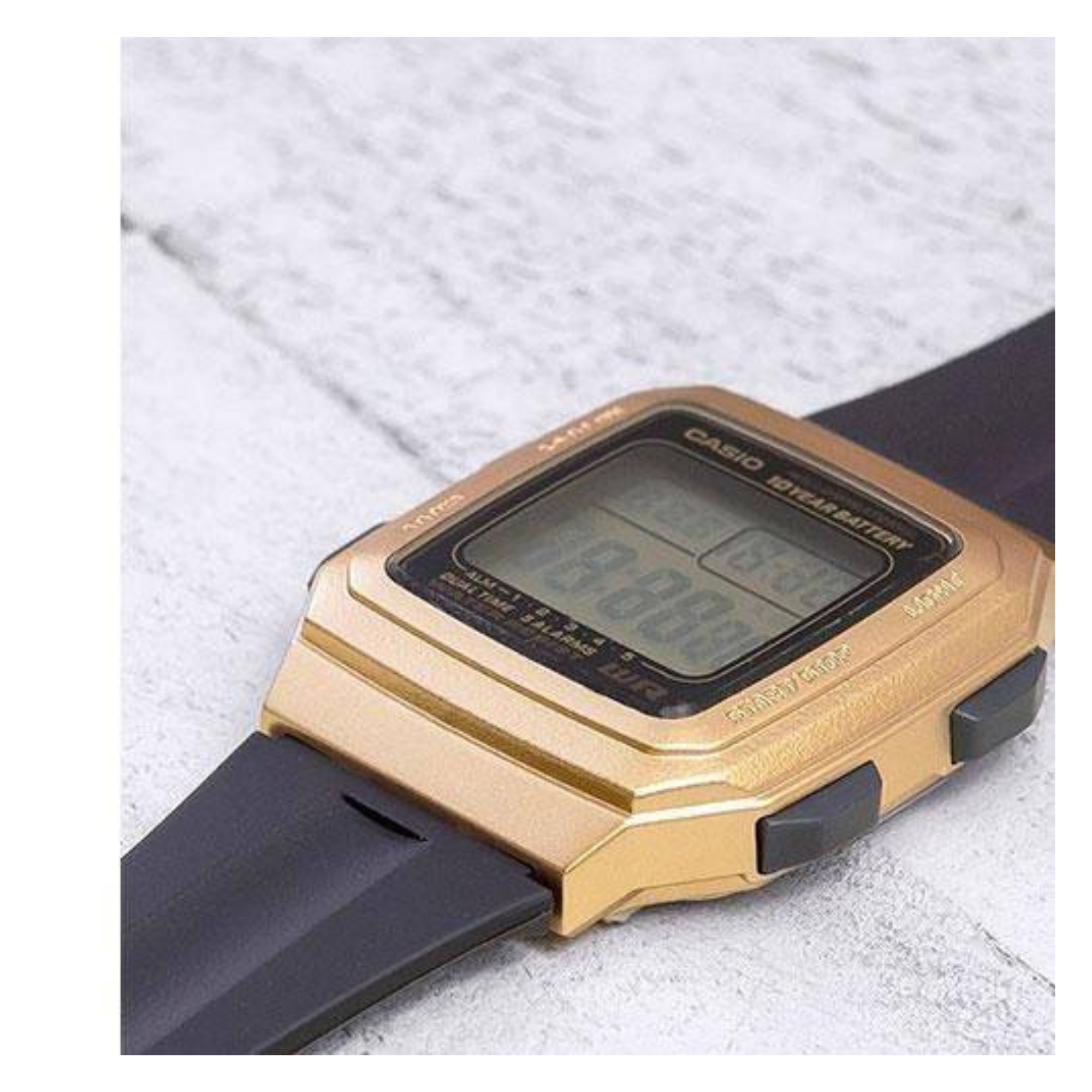 Casio Youth Dual Time Digital Resin Belt Watch F-201WAM-9AVDF