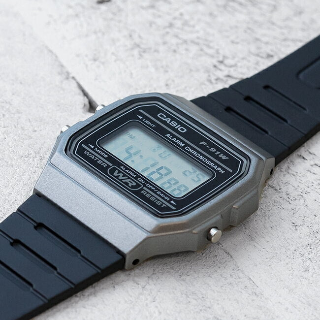 Casio F-91WM-1BDF Vintage Digital Unisex Resin Watch