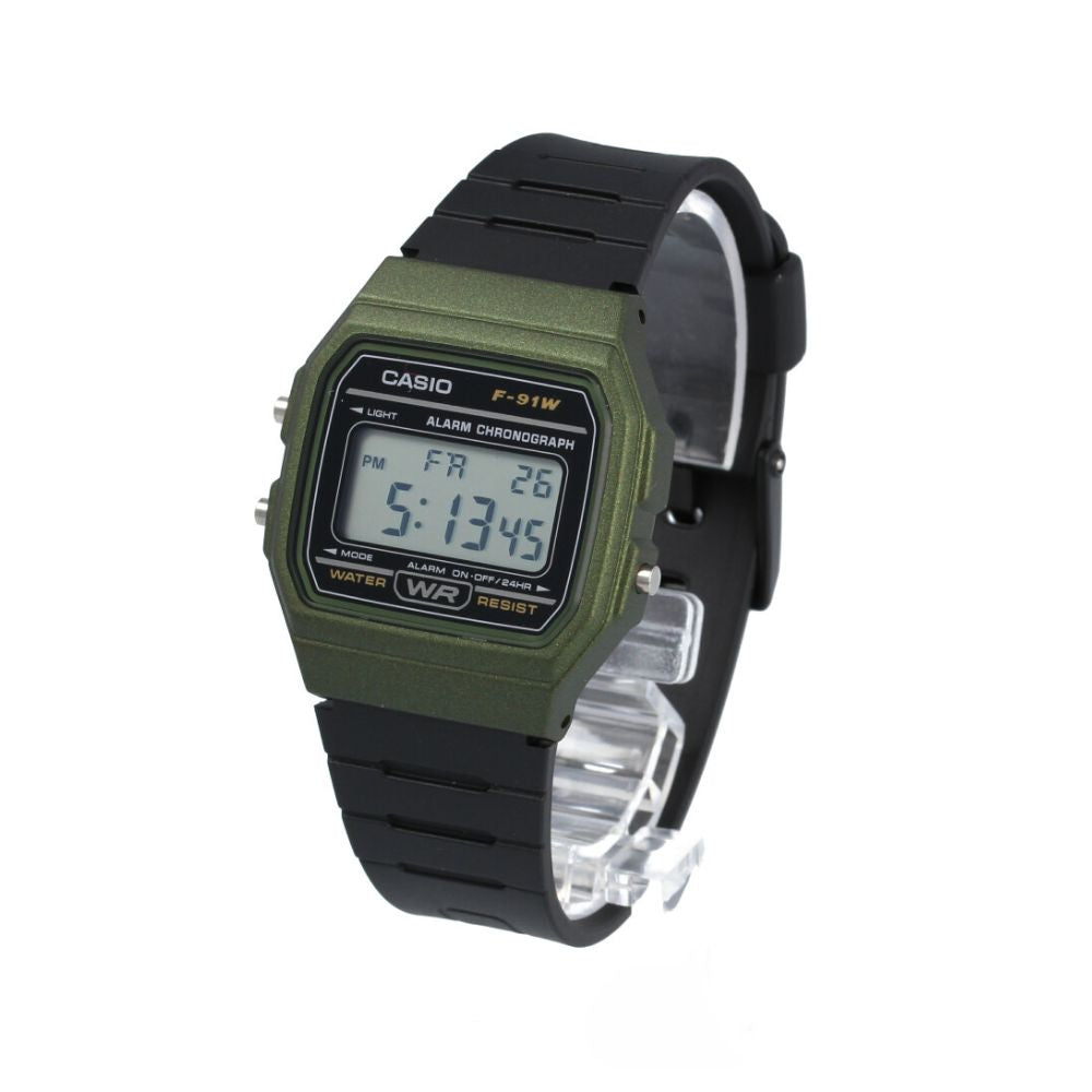 Casio F-91WM-3ADF Vintage Digital Unisex Resin Watch