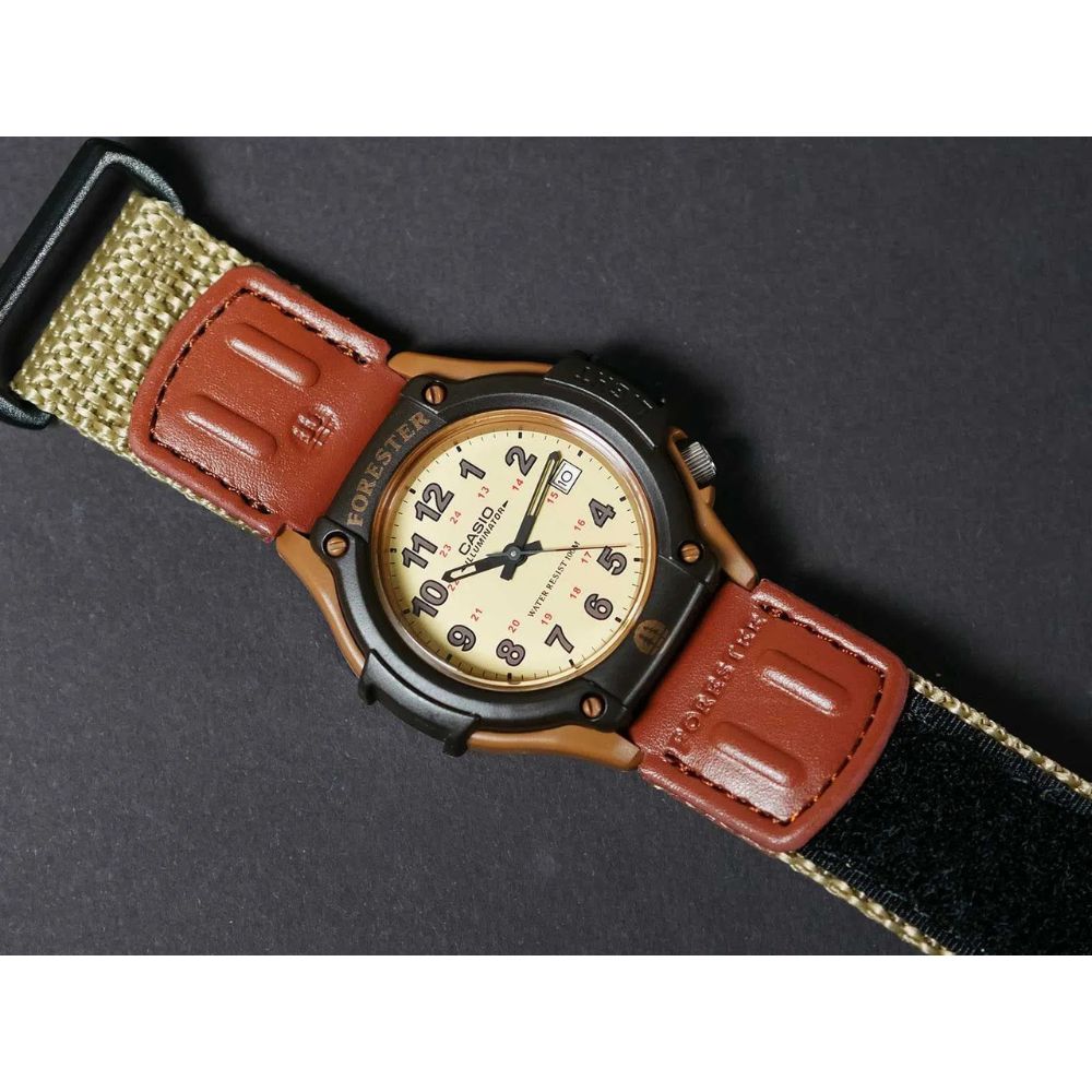 Casio FT-500WC-5BVCF Forester Brown Cloth Belt Men’s Watch