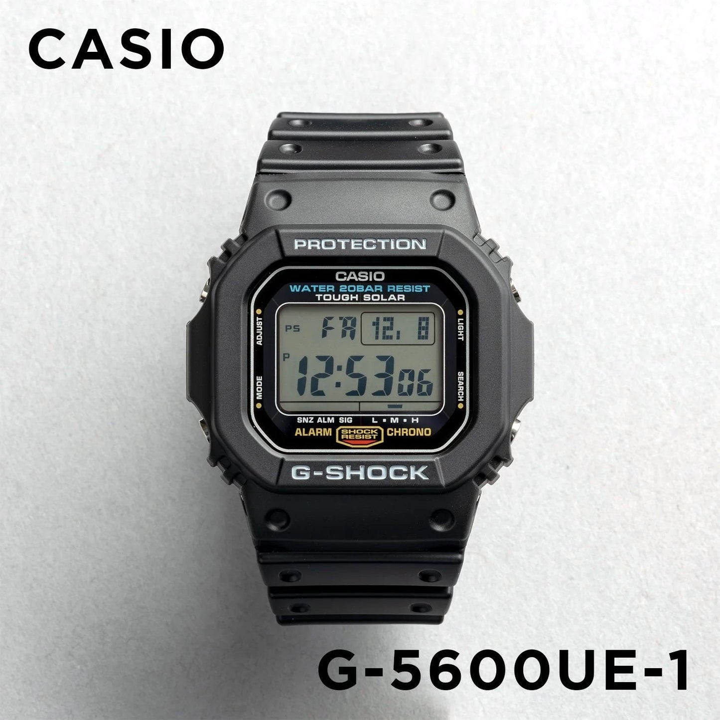 Casio G-Shock Tough Solar Digital Resin Belt Watch G-5600UE-1DR