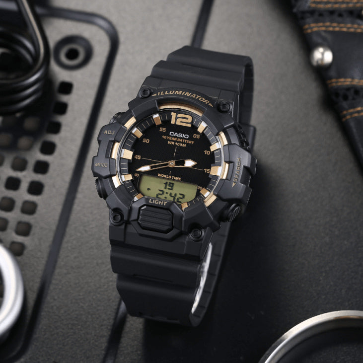 Casio Youth Dual Time Illuminator Resin Belt Watch HDC-700-9AVDF