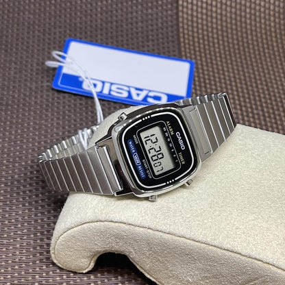 Casio Vintage Digital Ladies Chain Watch LA670WA-1DF