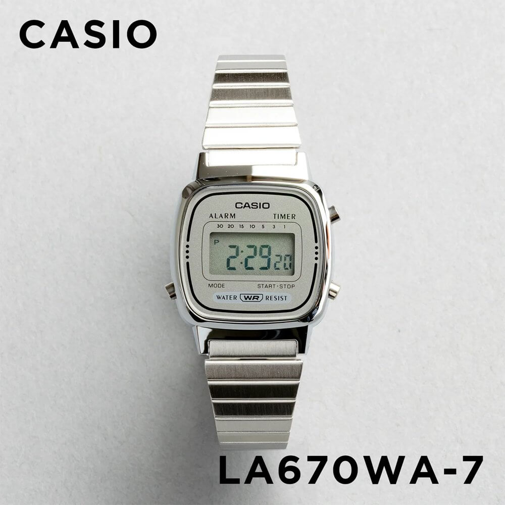 Casio Vintage Digital Ladies Chain Watch LA670WA-7DF
