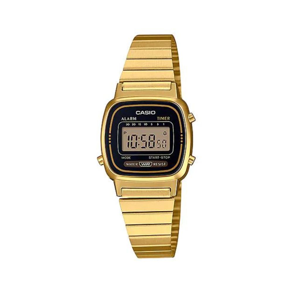 Casio Vintage Digital Golden Ladies Chain Watch LA670WGA-1DF