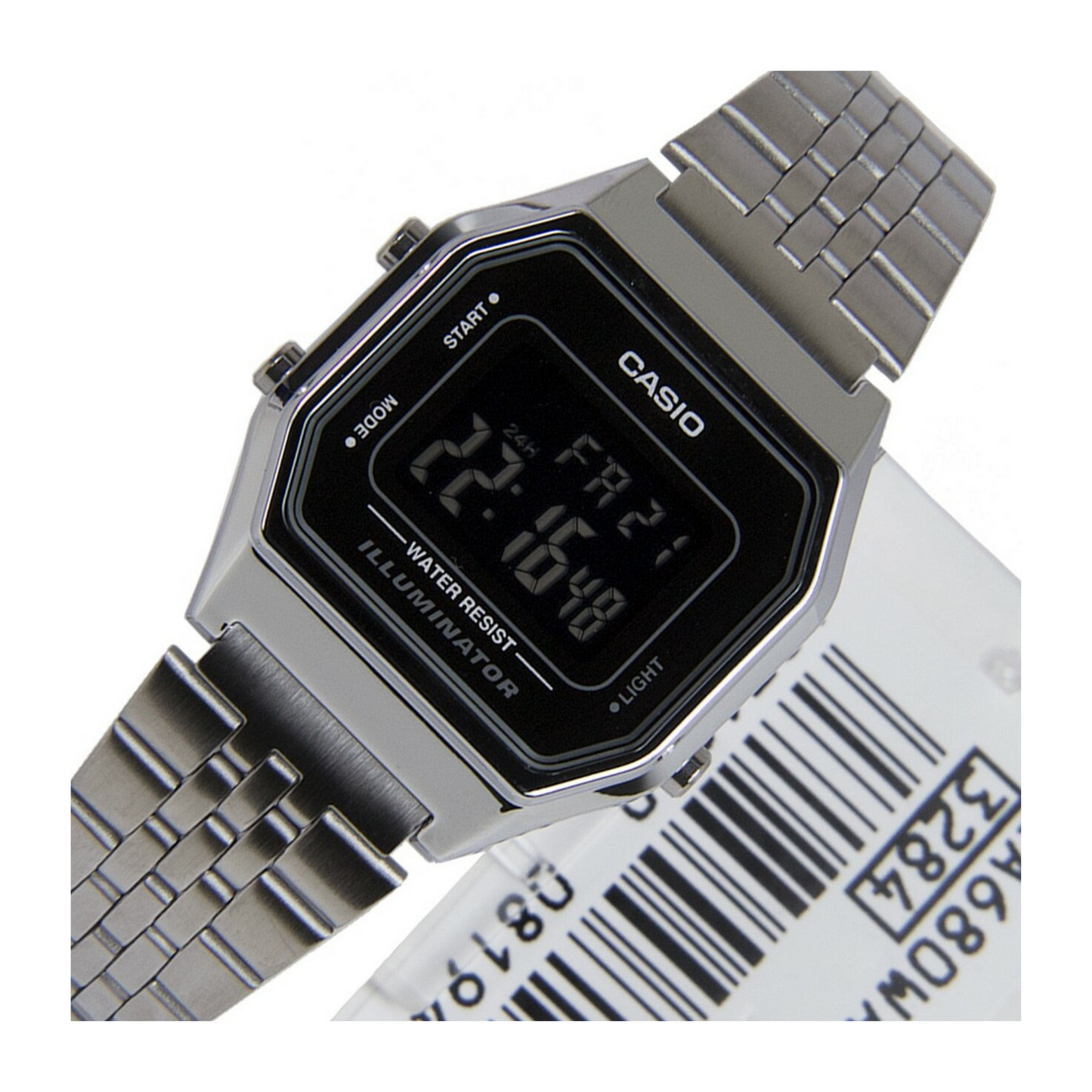 Casio Vintage Digital Ladies Chain Watch LA680WA-1BDF