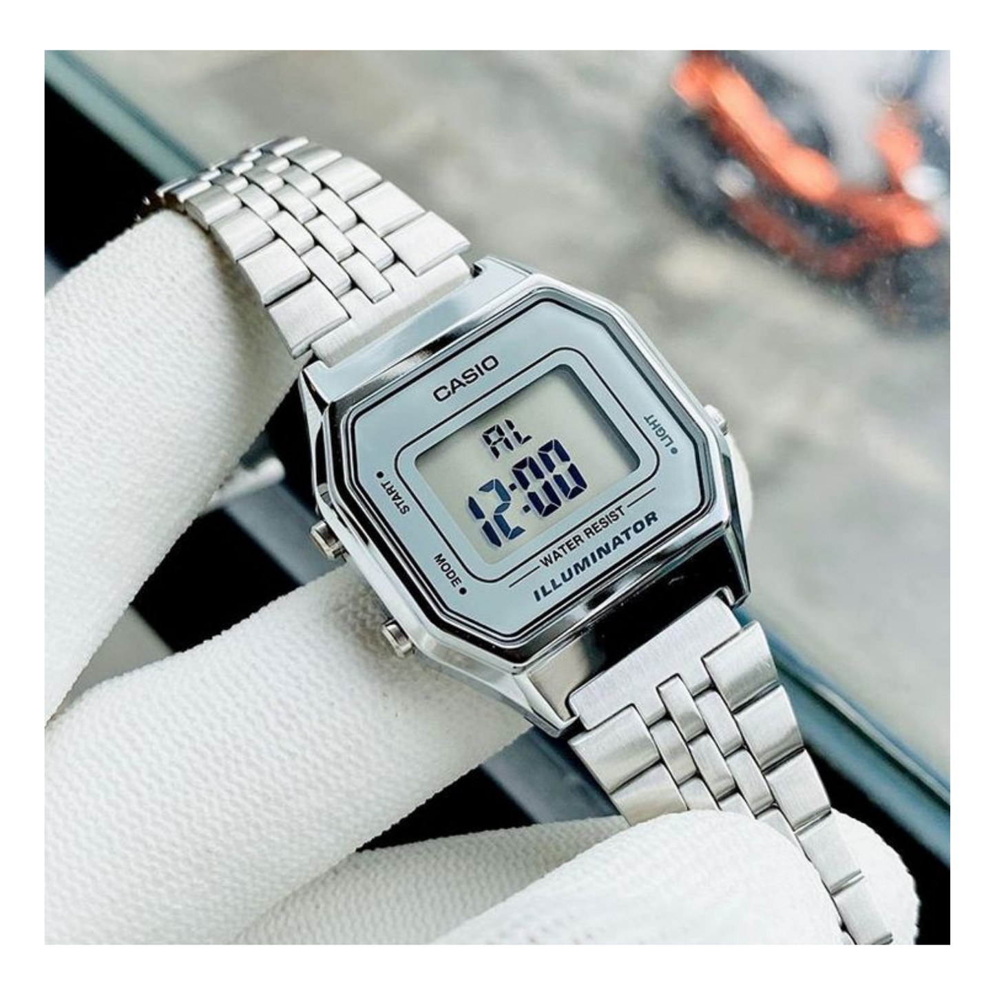 Casio Vintage Digital Ladies Chain Watch LA680WA-7CDF