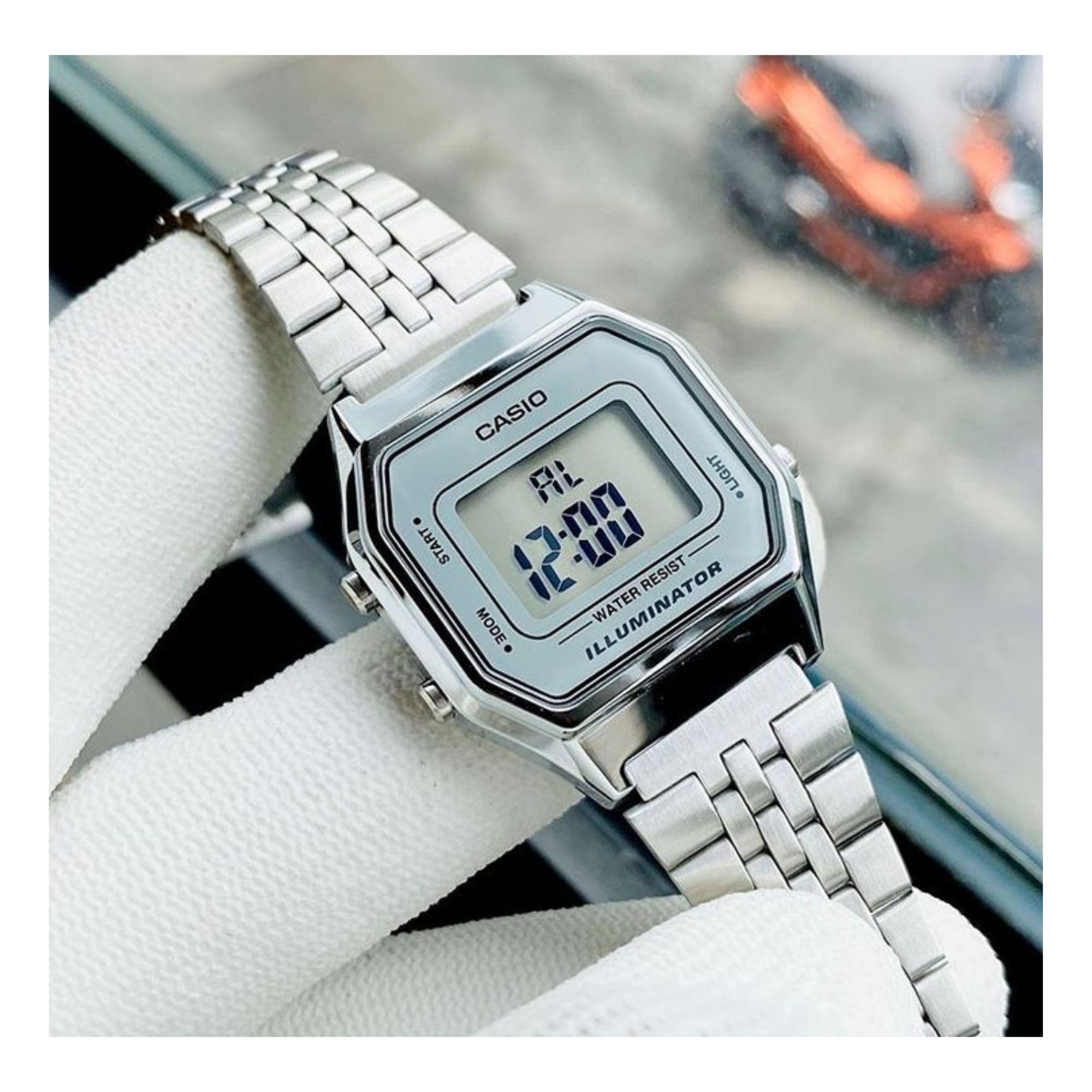 Casio Vintage Digital Ladies Chain Watch LA680WA-7CDF