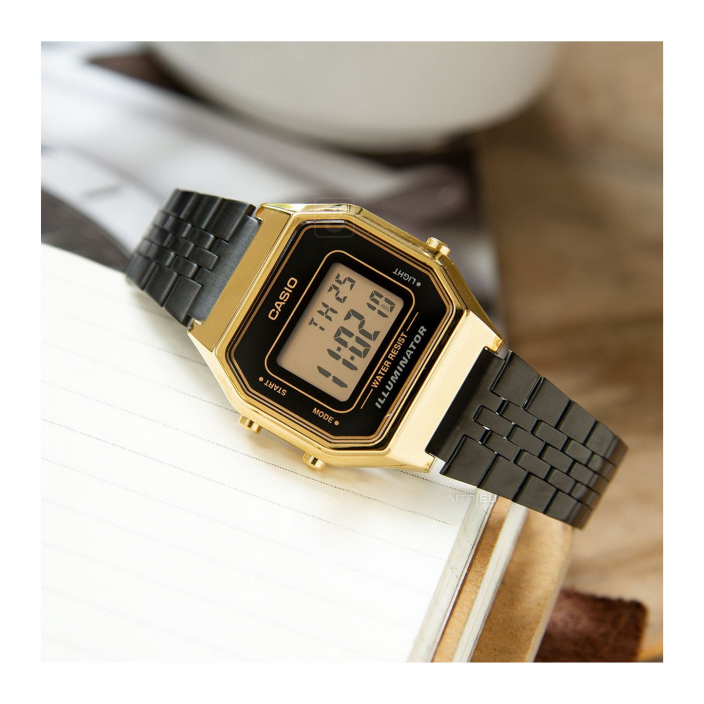 Casio Vintage Digital Golden Ladies Chain Watch LA680WEGB-1ADF