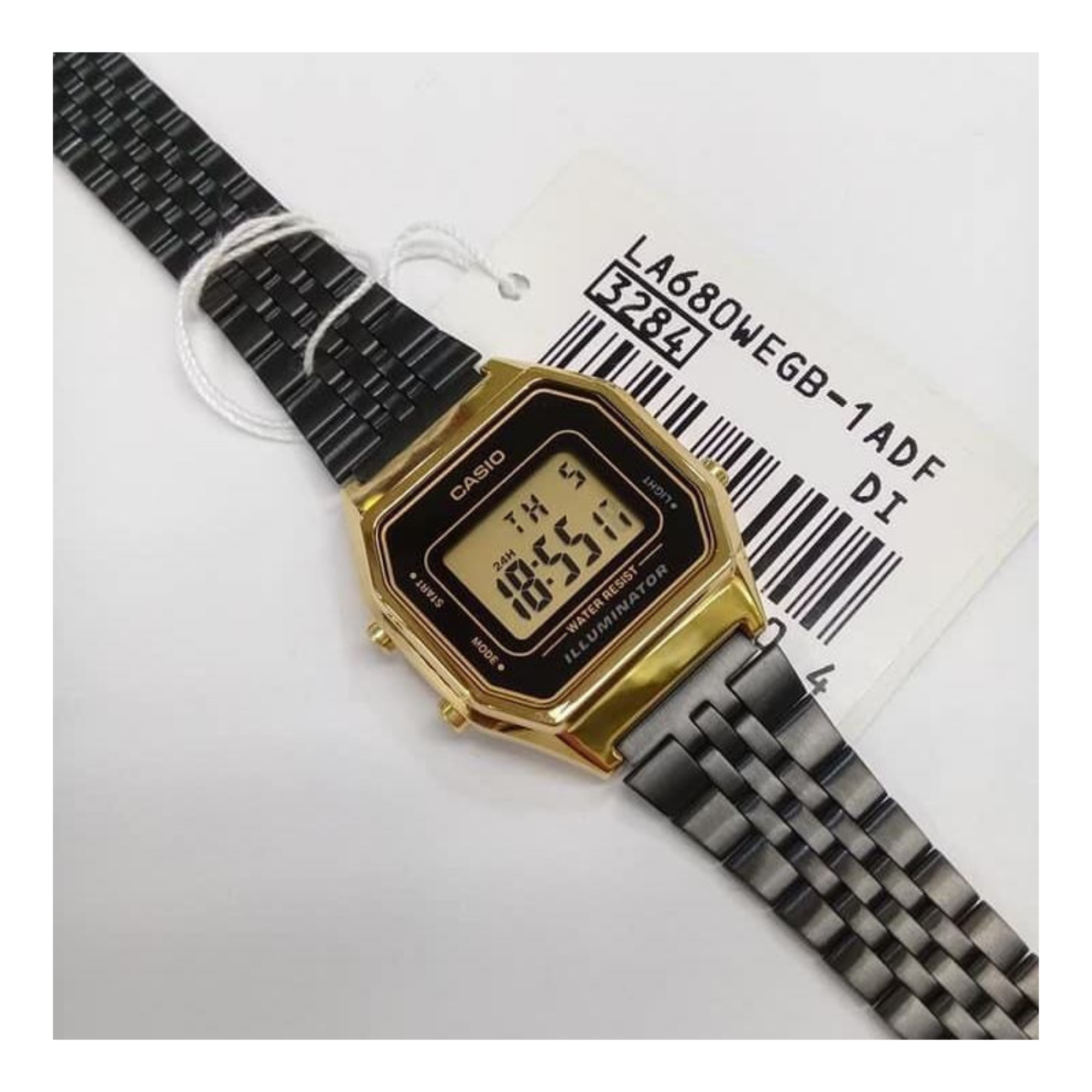 Casio Vintage Digital Golden Ladies Chain Watch LA680WEGB-1ADF