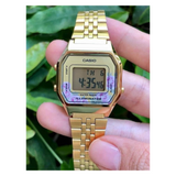 Casio Vintage Digital Golden Ladies Chain Watch LA680WGA-4CDF