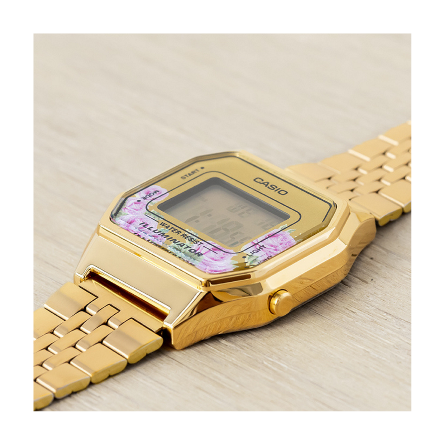 Casio Vintage Digital Golden Ladies Chain Watch LA680WGA-4CDF