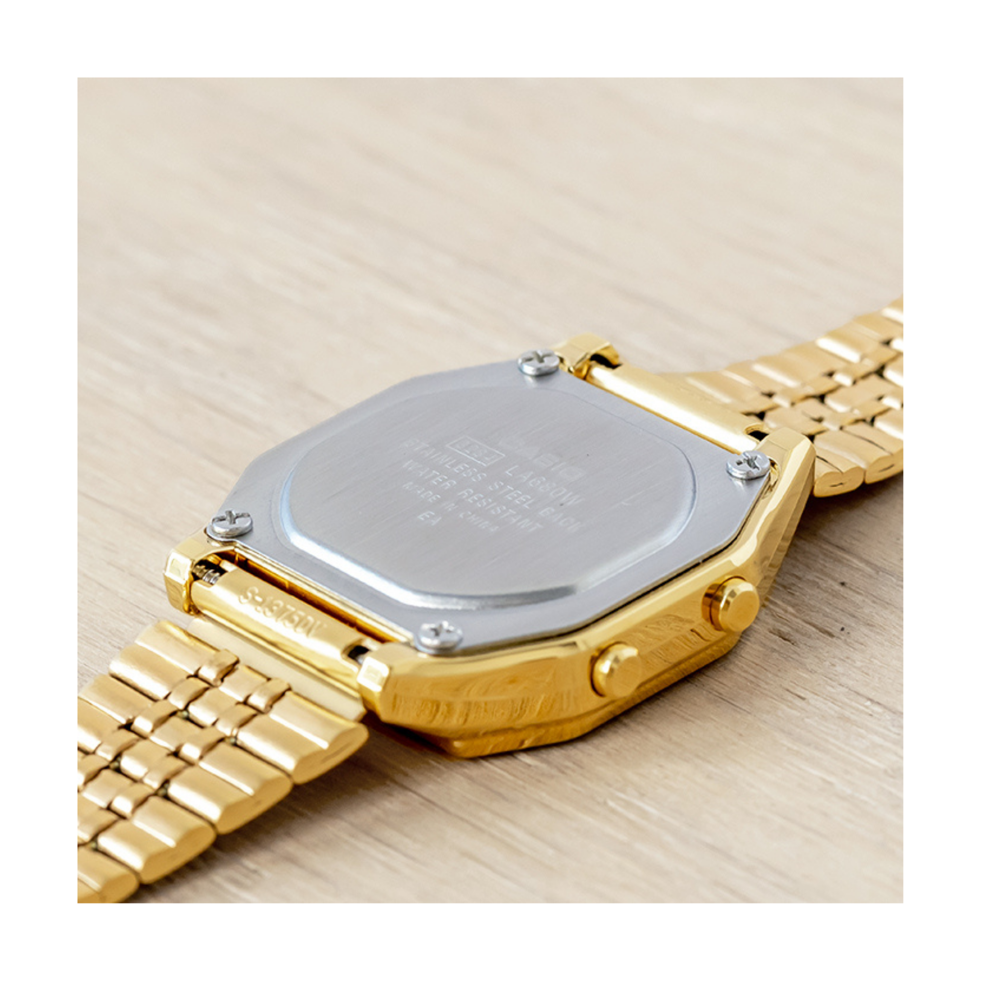 Casio Vintage Digital Golden Ladies Chain Watch LA680WGA-4CDF