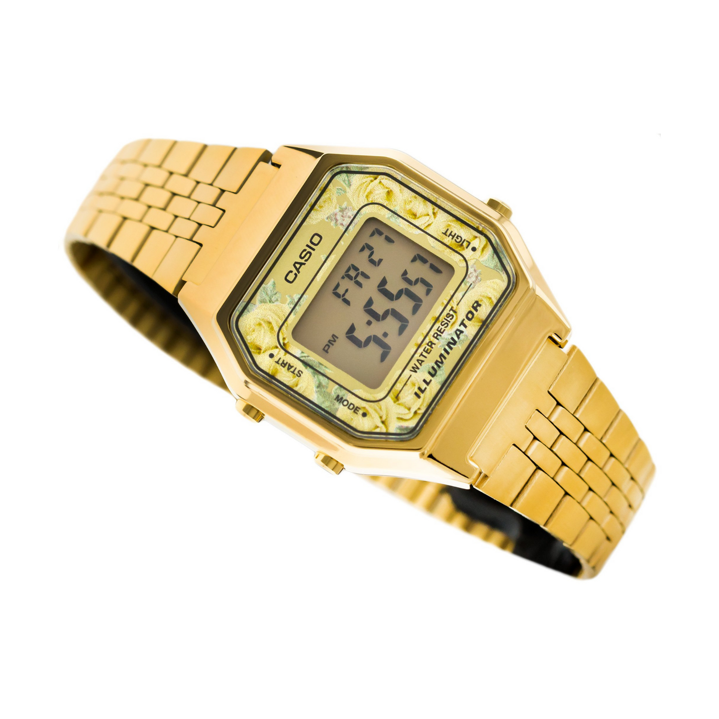 Casio Vintage Digital Golden Ladies Chain Watch LA680WGA-9CDF
