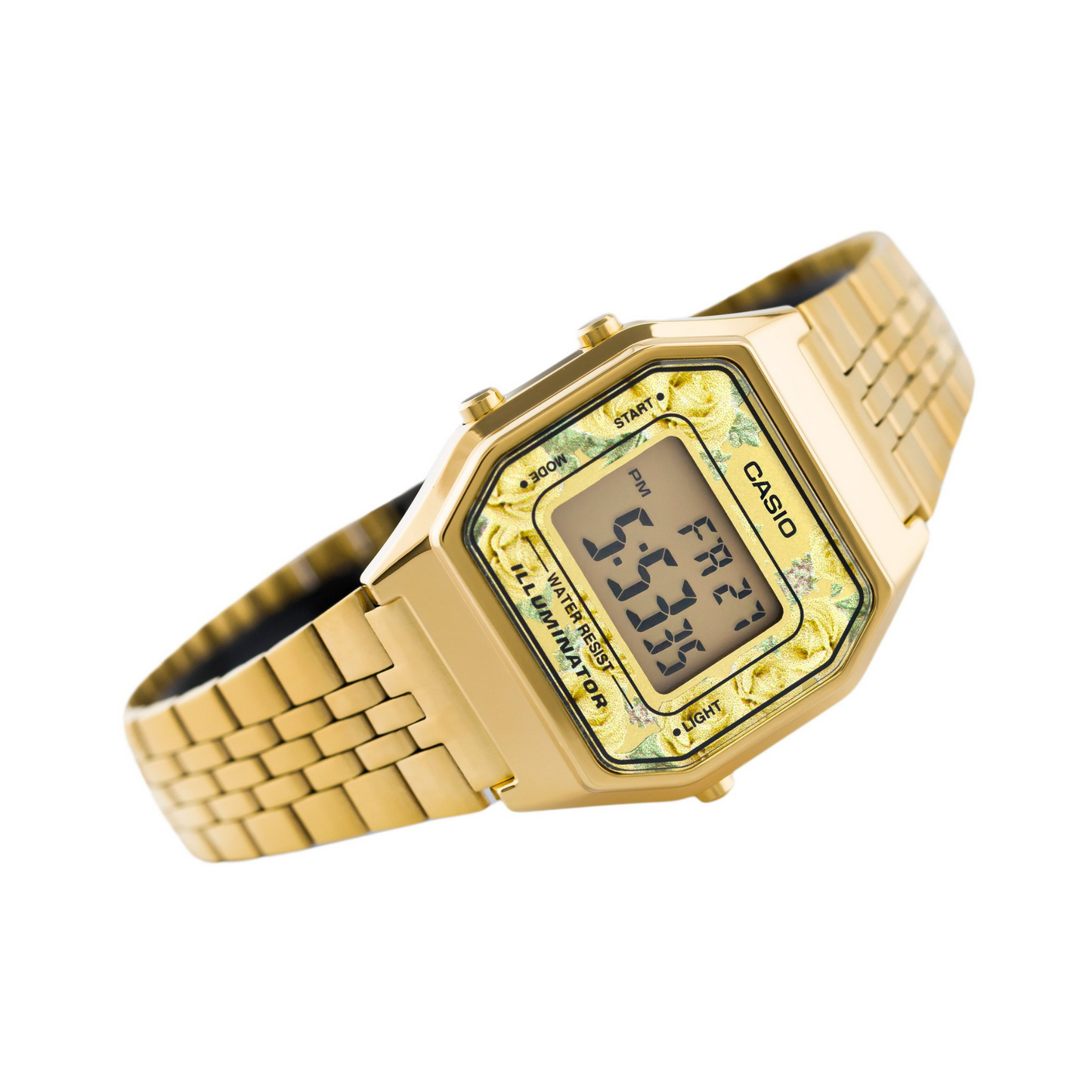 Casio Vintage Digital Golden Ladies Chain Watch LA680WGA-9CDF