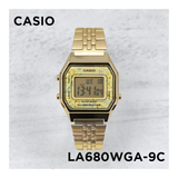 Casio Vintage Digital Golden Ladies Chain Watch LA680WGA-9CDF