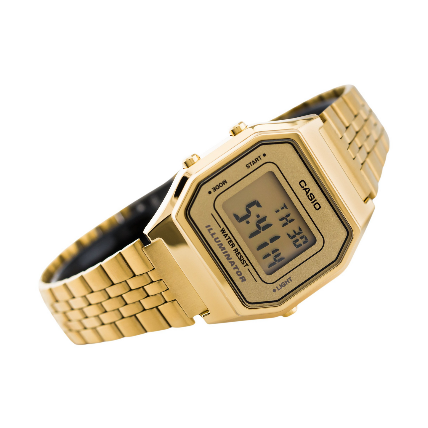 Casio Vintage Digital Golden Ladies Chain Watch LA680WGA-9DF