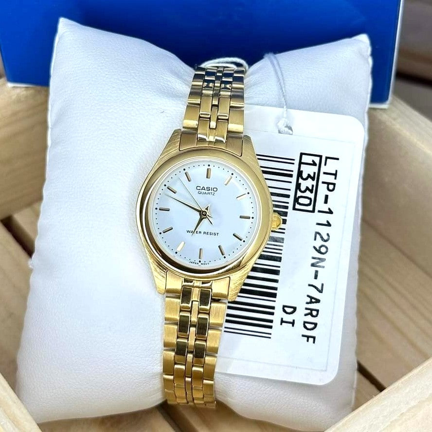 Casio Standard Golden Ladies Chain Watch LTP-1129N-7ARDF