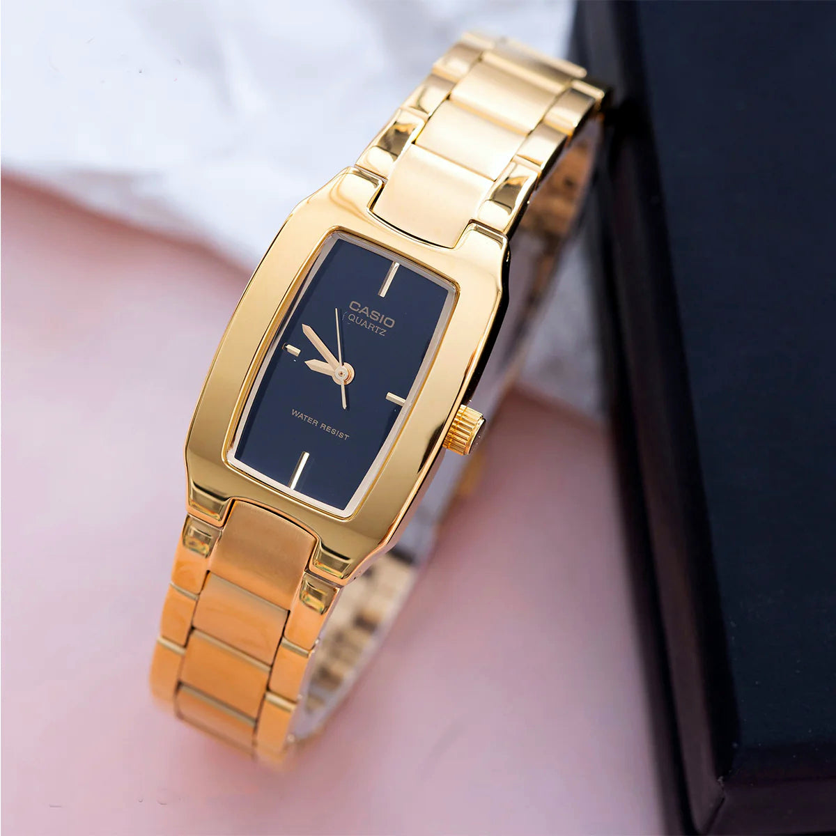 Casio Standard Golden Ladies Chain Watch LTP-1165N-1CRDF