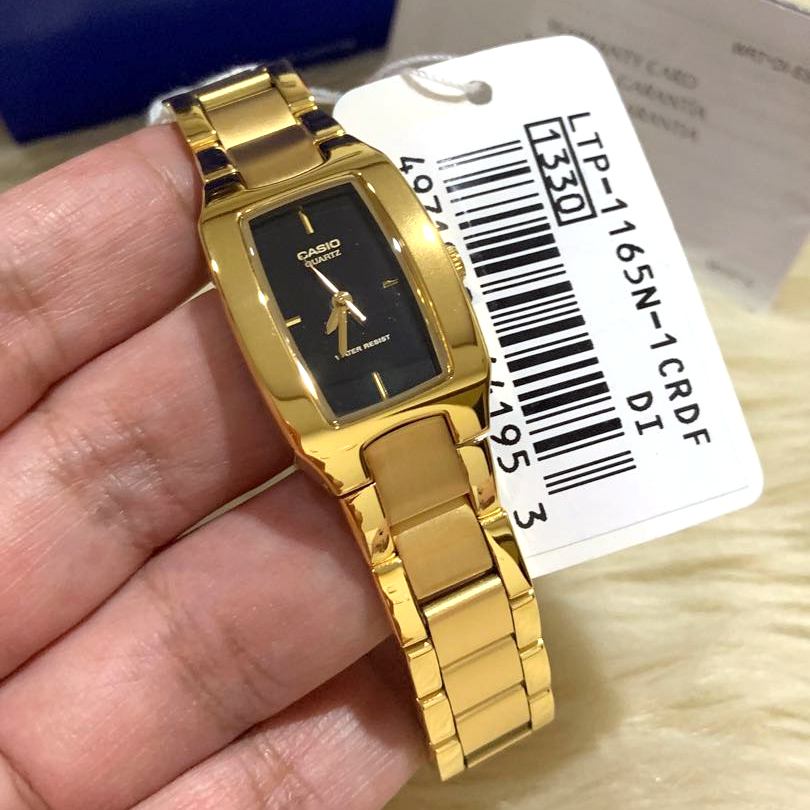 Casio Standard Golden Ladies Chain Watch LTP-1165N-1CRDF