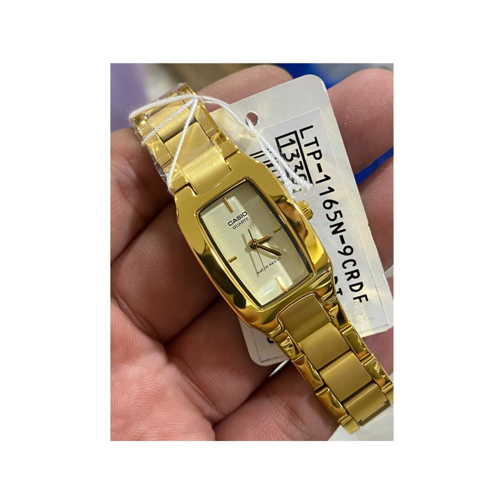 Casio Standard Golden Ladies Chain Watch LTP-1165N-9CRDF