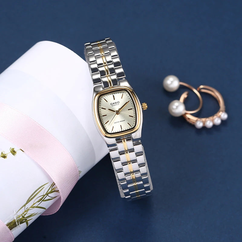 Casio Standard Tonneau Ladies Chain Watch LTP-1169G-9ARDF