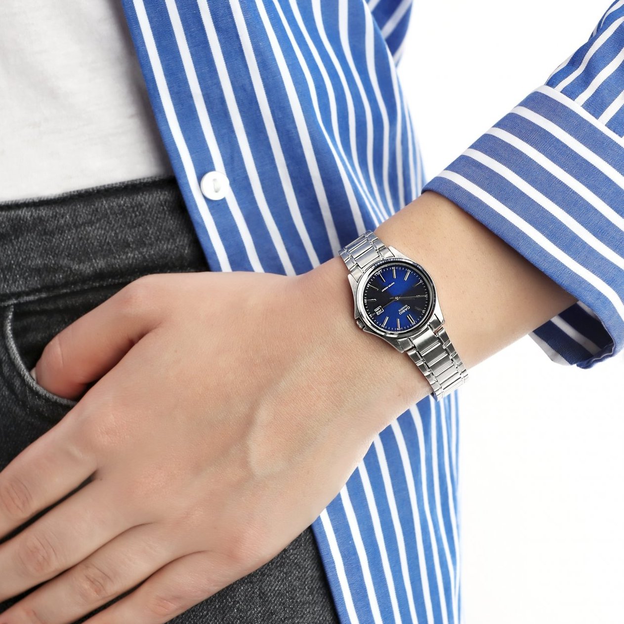 Casio Standard Date Ladies Chain Watch LTP-1183A-2ADF