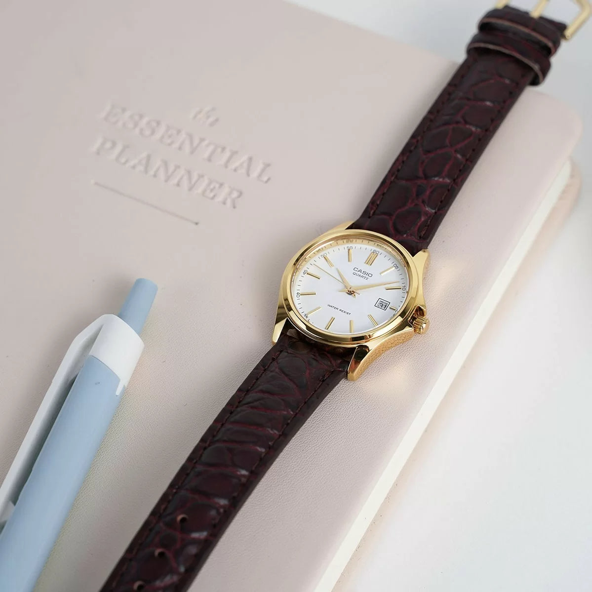 Casio Standard Date Ladies Leather Belt Watch LTP-1183Q-7ADF