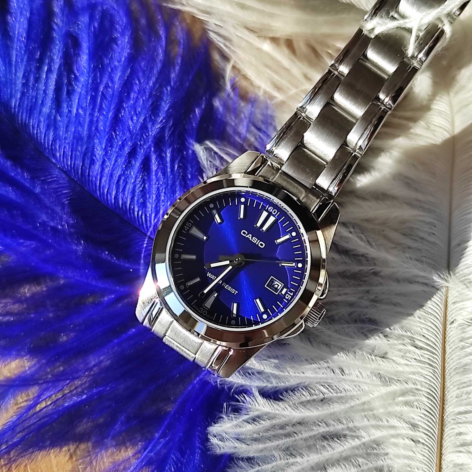 Casio Standard Date Ladies Chain Watch LTP-1215A-2A2DF