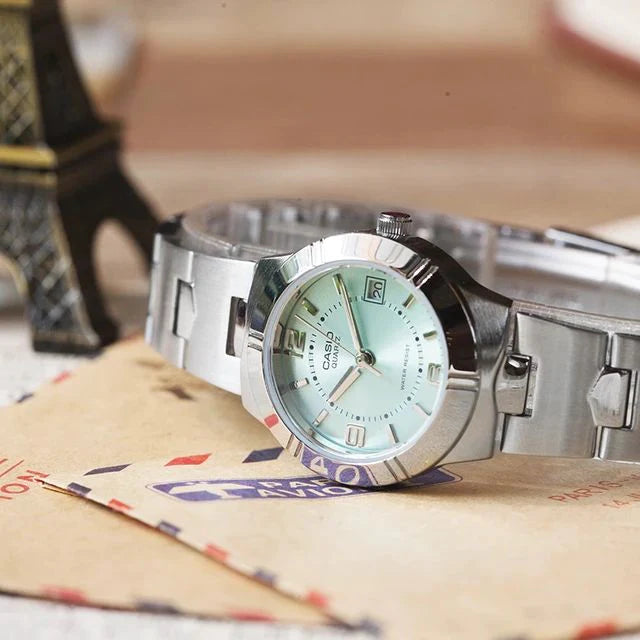 Casio Enticer Date Ladies Chain Watch LTP-1241D-3ADF