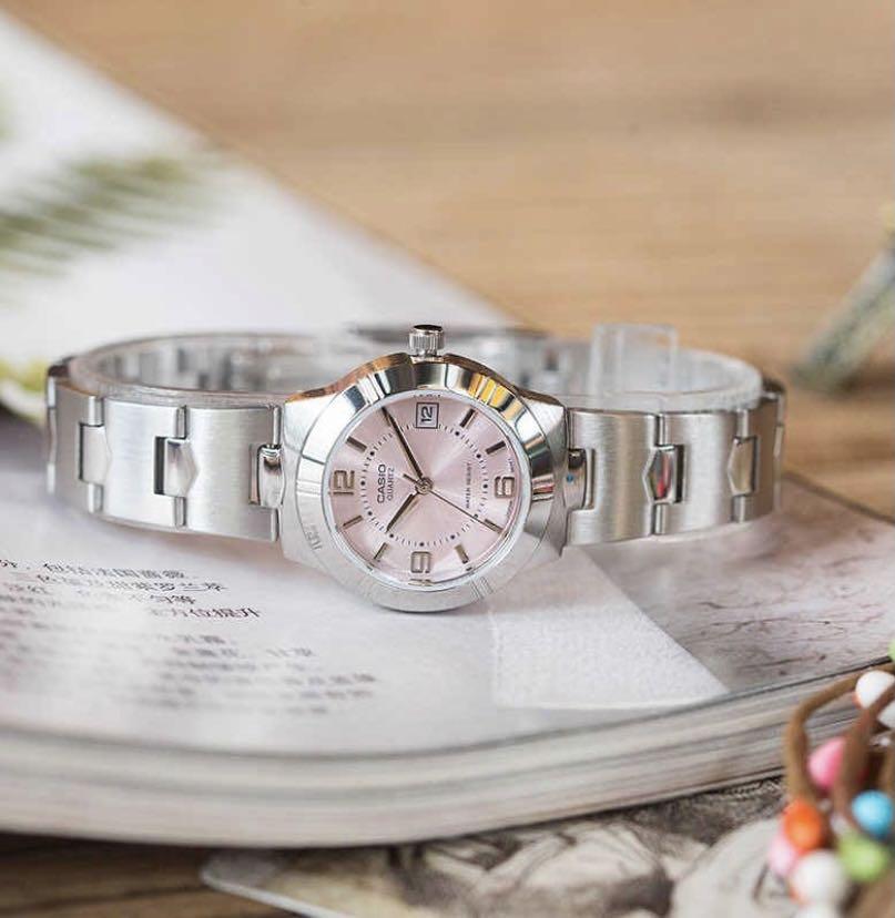 Casio Enticer Date Ladies Chain Watch LTP-1241D-4ADF