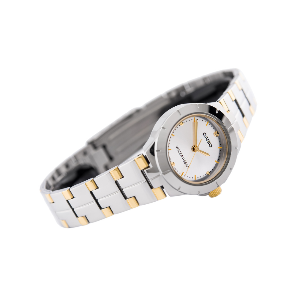 Casio Enticer Two Tone Ladies Chain Watch LTP-1242SG-7CDF
