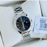 Casio Enticer Date Ladies Silver Chain Watch LTP-1302D-1A1VDF