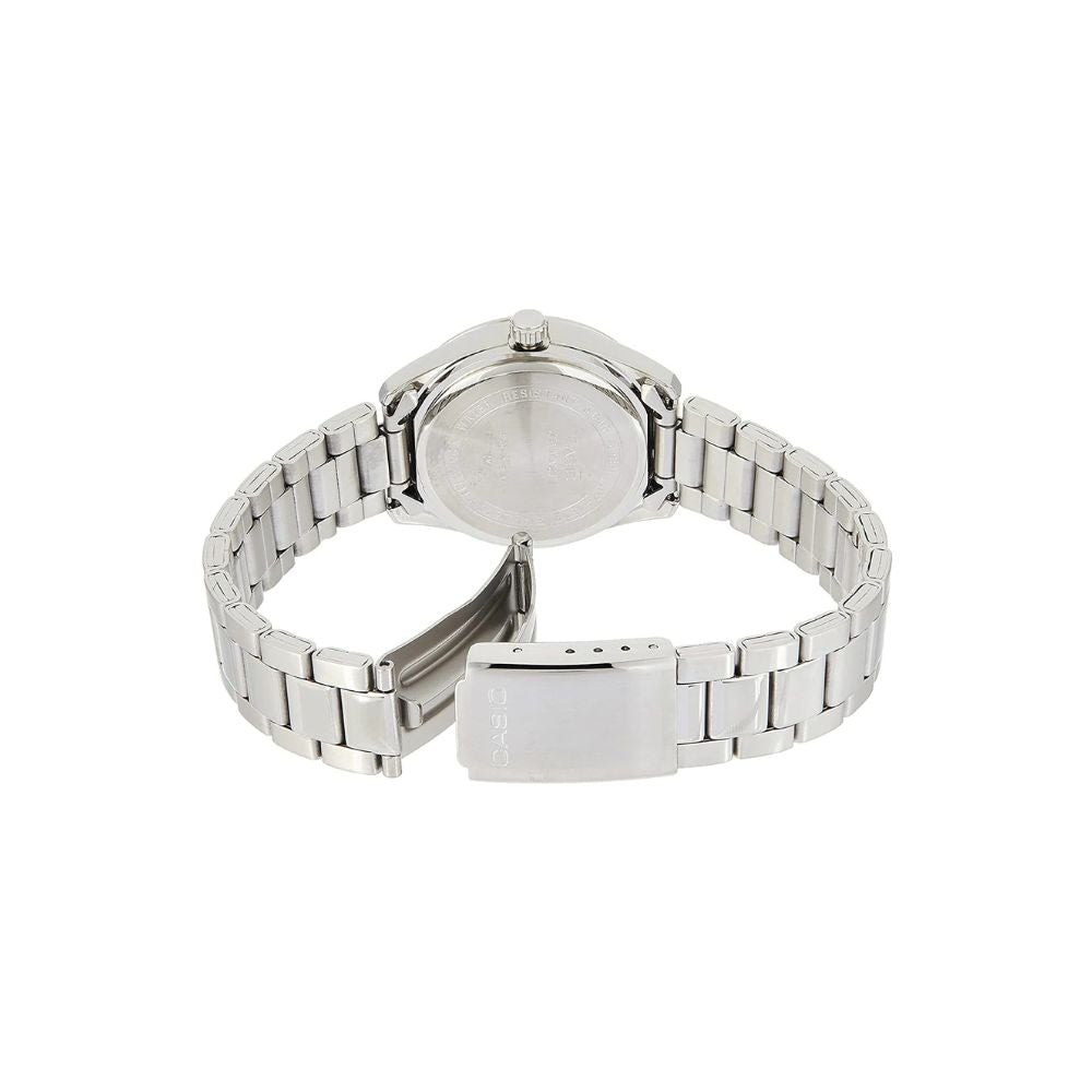 Casio Enticer Date Ladies Silver Chain Watch LTP-1302D-7A3VDF