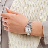Casio Enticer Date Ladies Silver Chain Watch LTP-1302D-7BVDF