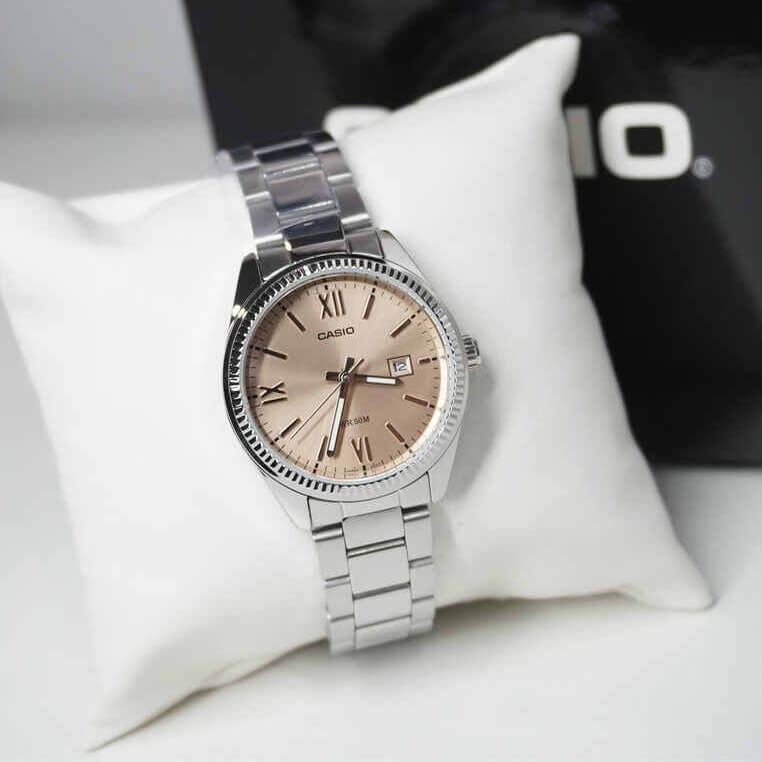 Casio Enticer Date Ladies Chain Watch LTP-1302DD-4A2VDF