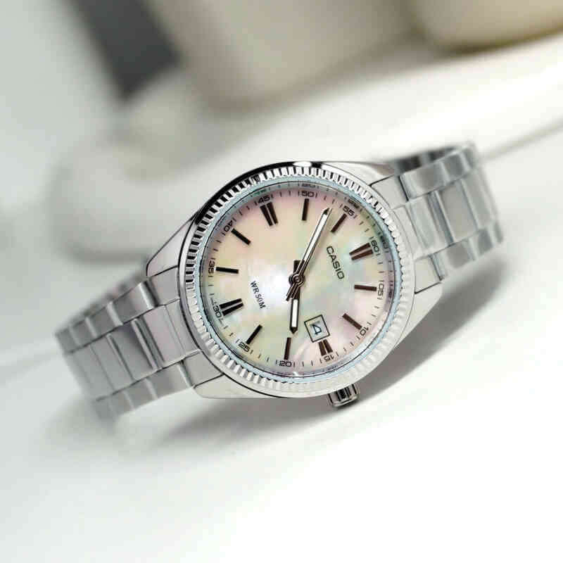 Casio Enticer Date Ladies Chain Watch LTP-1302DS-4AVDF